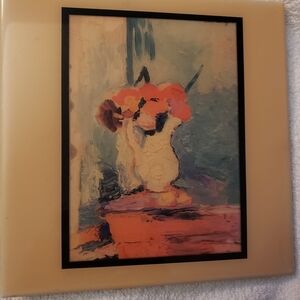 VINTAGE MUSEUM REPRODUCTION 1903 MASTERPIECE BY HENRI MATISSE "FLOWERS".  STURDY